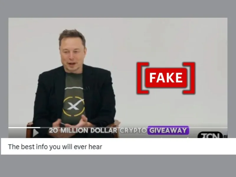 Deepfake video of Elon Musk circulated to promote fake crypto giveaway